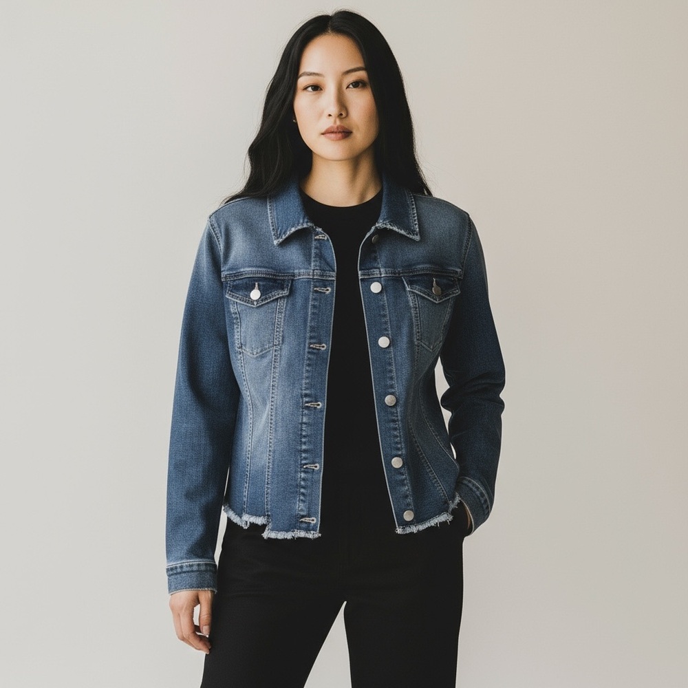 Baccini Classic Blue Denim Jacket - Picture 3 of 4